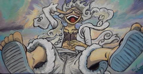 5th Gear — anime painting by Tom Goetz