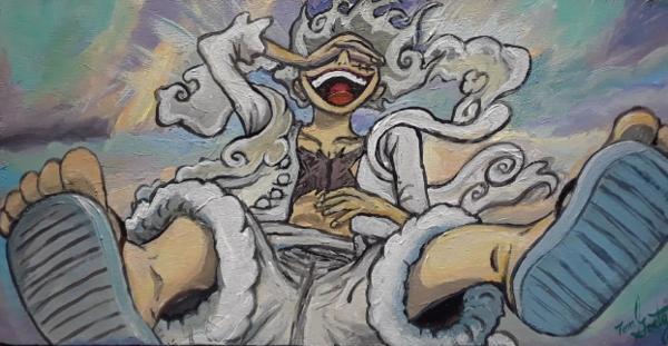 5th Gear — anime painting by Tom Goetz