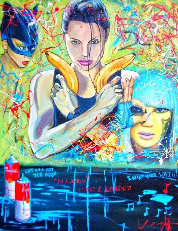 Leading Ladies — pop culture painting by Tom Goetz