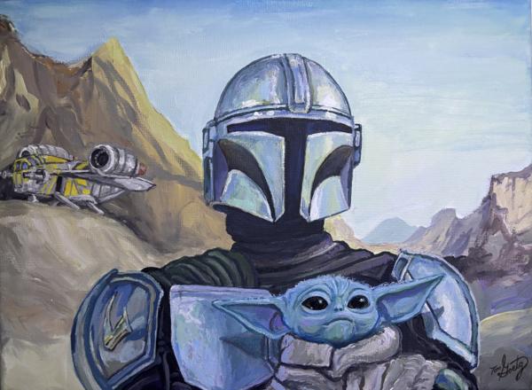 The Desert Is This Way — sci-fi painting by Tom Goetz