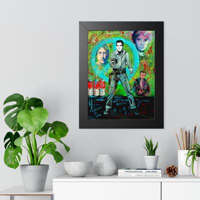 Elvis Is in the Building framed poster by Tom Goetz