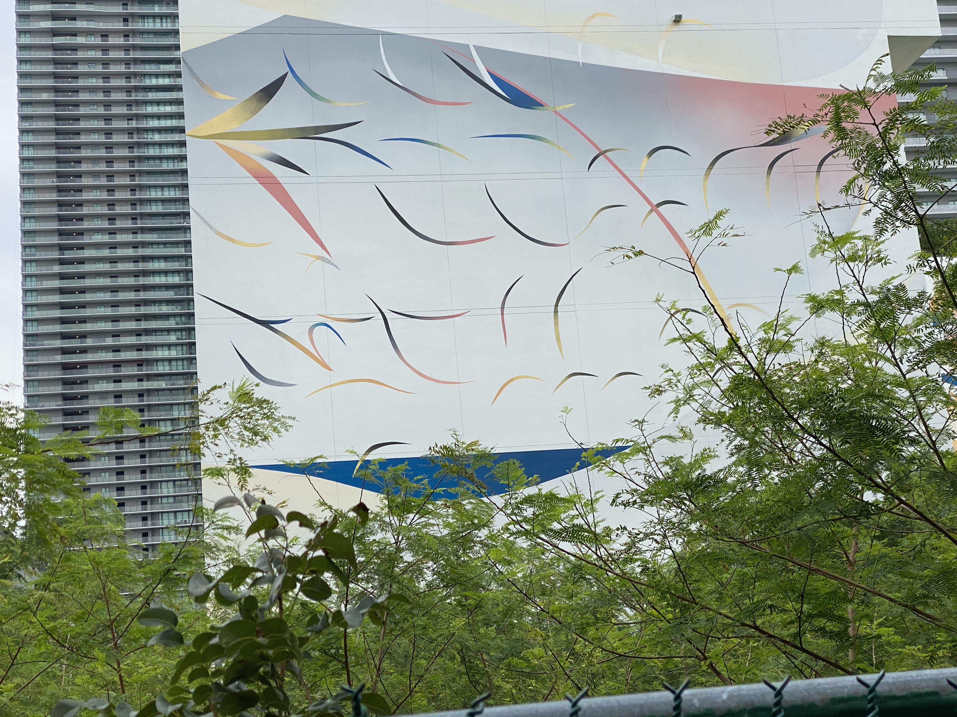 Abstract large-scale mural